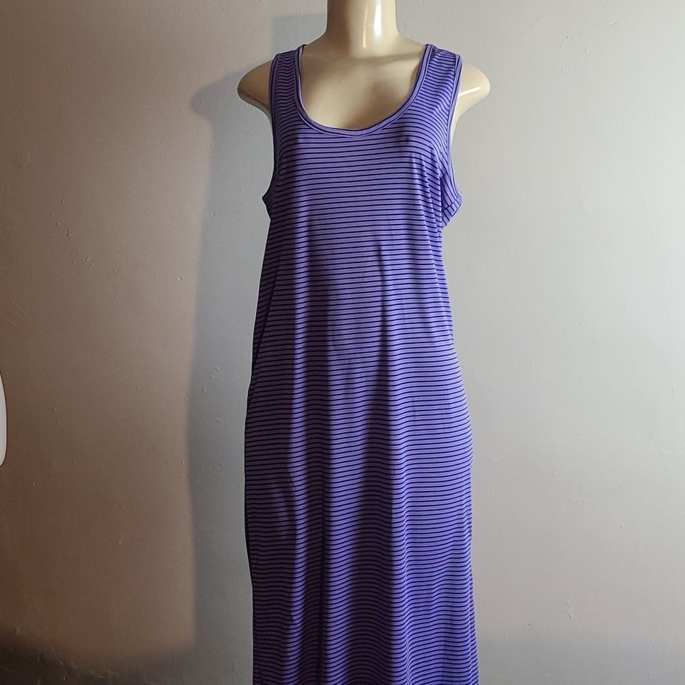 NWT Purple Long Uniti stretch Dress Size Medium